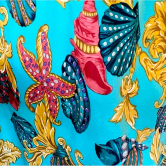 Victoria's Secret Vintage 100% Silk Babydoll Slip Dress Gold Label Tropical Med - Picture 8 of 11